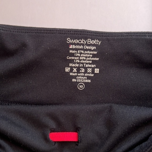 Sweaty Betty leggings size XS black/blue/yellow - Picture 3 of 6